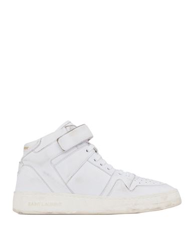 Shop Saint Laurent Lax Sneakers Man Sneakers White Size 9 Leather