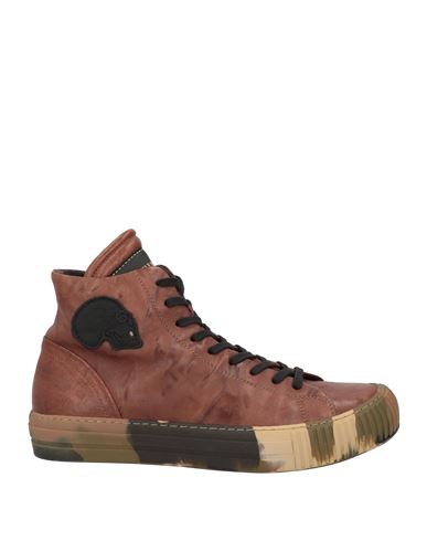 Shop Gabriele Pasini Man Sneakers Brown Size 10 Leather