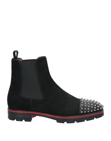 Christian Louboutin Man Ankle Boots Black Size 11 Leather