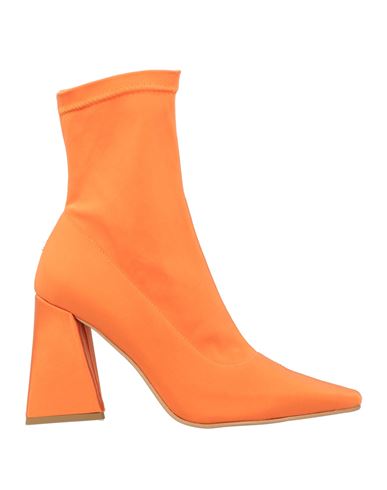 Shop Times Woman Ankle Boots Orange Size 8 Textile Fibers