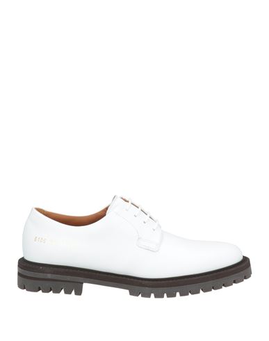 Shop Common Projects Woman By  Woman Lace-up Shoes White Size 8 Leather