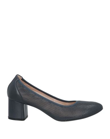 Shop Melluso Woman Pumps Midnight Blue Size 12 Leather
