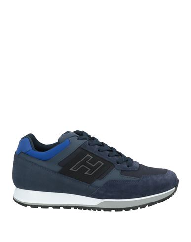 Shop Hogan Man Sneakers Midnight Blue Size 9 Textile Fibers, Leather