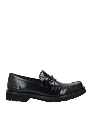 Calò Man Loafers Midnight Blue Size 7 Leather In Black