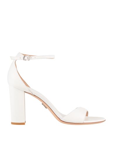 Sergio Levantesi Woman Sandals White Size 7 Leather