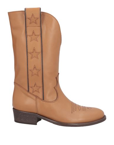Shop Via Roma 15 Woman Boot Tan Size 6 Leather In Brown
