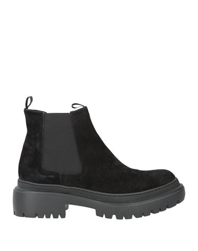 Shop Pollini Woman Ankle Boots Black Size 5 Leather, Textile Fibers