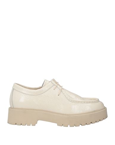 Shop Nero Giardini Woman Lace-up Shoes Ivory Size 8 Leather In White