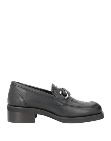 Shop Pierfrancesco Vincenti Woman Loafers Black Size 6 Leather