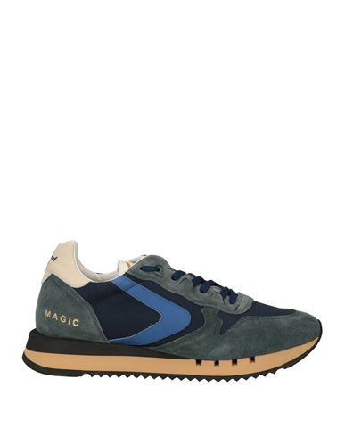 Shop Valsport Man Sneakers Navy Blue Size 7 Textile Fibers, Leather