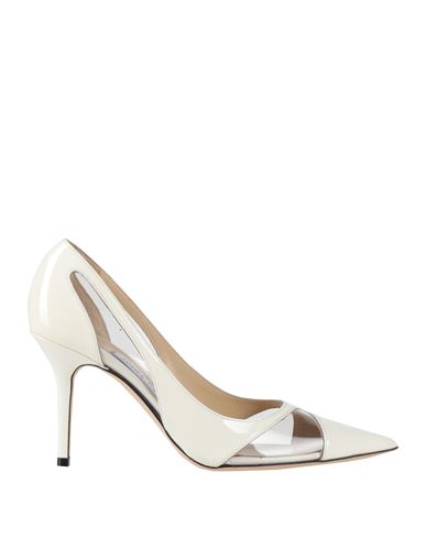 Jimmy Choo Woman Pumps Ivory Size 5.5 Leather In Multi