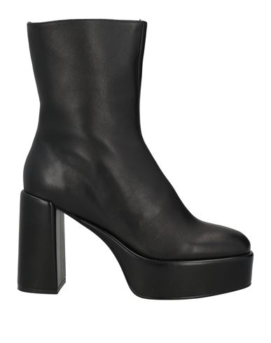 Jeannot Woman Ankle Boots Black Size 6 Leather