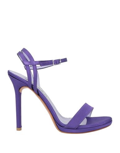 Shop Albano Woman Sandals Purple Size 11 Textile Fibers