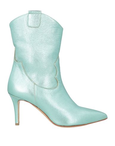 Shop Ninni Woman Ankle Boots Light Green Size 8 Leather