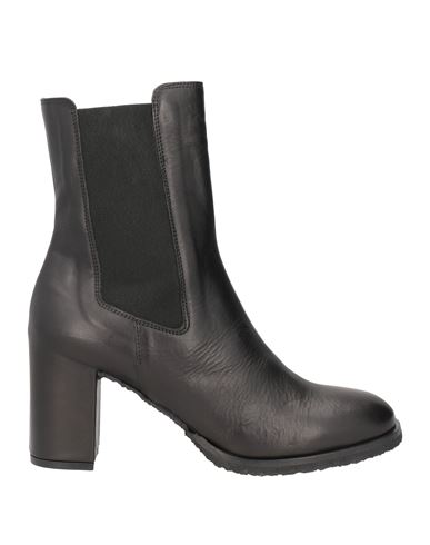 Del Carlo Woman Ankle Boots Black Size 6 Leather