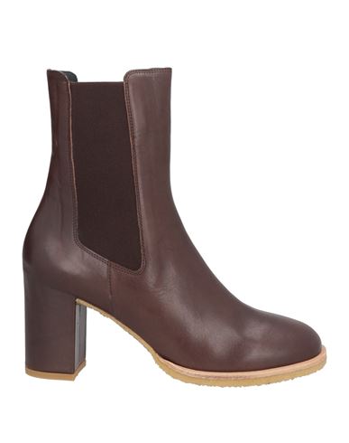 Shop Del Carlo Woman Ankle Boots Brown Size 8 Leather