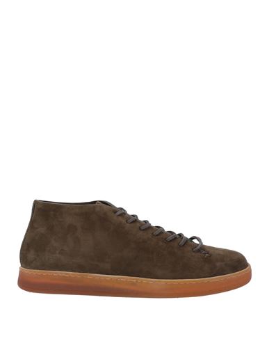 Shop Fabi Man Sneakers Dark Brown Size 9 Leather