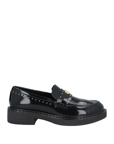 Twinset Woman Loafers Black Size 11 Cow Leather