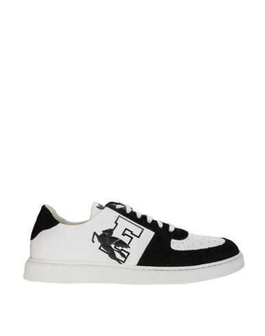 Etro Logo Print Panelled Lace-up Sneakers In Black