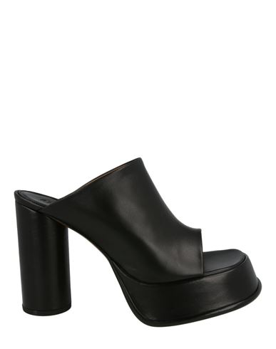 Shop Ambush Square-toe Leather Slip-on Mules Woman Sandals Black Size 7 Calfskin