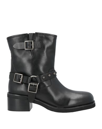 Emanuélle Vee Woman Ankle Boots Black Size 7 Cow Leather