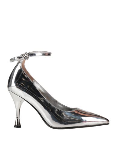 Emanuélle Vee Woman Pumps Silver Size 8 Leather In White