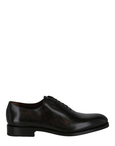 Shop Ferragamo Angiolo Oxfords Man Lace-up Shoes Black Size 8 Calfskin