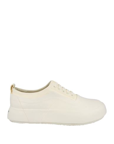 Ambush Mixed Media Low-top Sneakers Man Sneakers White Size 9 Rubber, Calfskin In Neutral