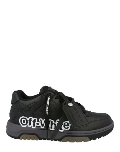 Off-white Out Of Office Low-top Sneakers Woman Sneakers Black Size 6 Calfskin, Polyester