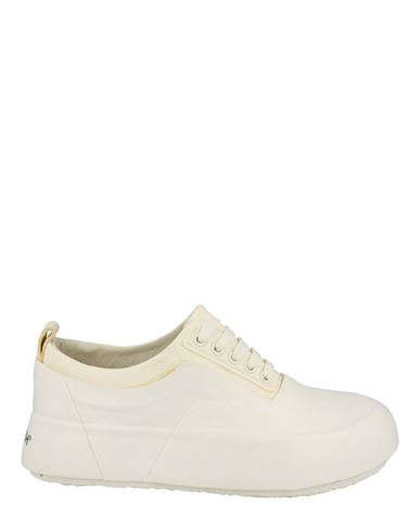 Ambush Mixed Media Low-top Sneakers Woman Sneakers White Size 8 Rubber, Calfskin In Neutral
