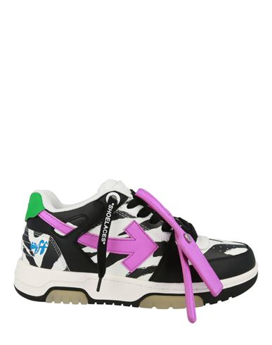 Off-white Zebra Print Out Of Office Low-top Sneakers Woman Sneakers Multicolored Size 8 Calfskin, Po