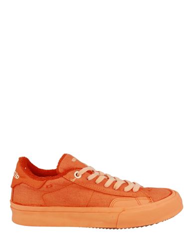 Heron Preston Low Top Vulcanized Sneakers Woman Sneakers Orange Size 7 Cotton, Leather