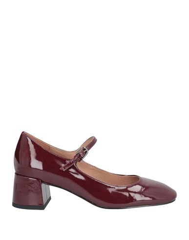 Shop Bibi Lou Woman Pumps Burgundy Size 8 Leather In Red