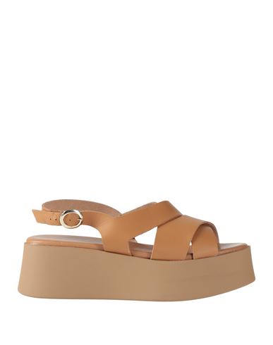 Frau Woman Sandals Camel Size 10 Leather