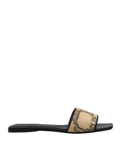 Max Mara Midge Flats Woman Sandals Black Size 8 Polyamide In Brown