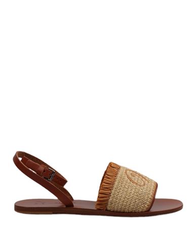 Shop Max Mara Acacia Sandals Woman Sandals Brown Size 8 Viscose