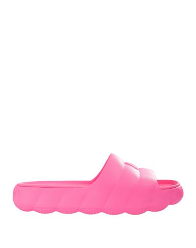 Shop Moncler Fuchsia Slippers Sandal Woman Sandals Fuchsia Size 7 Other Fibres In Pink