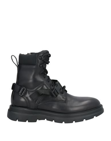 Fabi Man Ankle Boots Black Size 9 Calfskin, Textile Fibers