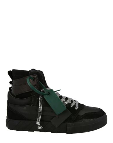 Shop Off-white Vulcanized High-top Leather Sneakers Man Sneakers Black Size 9 Calfskin, Polyester