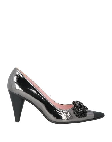 Shop Ras Woman Pumps Lead Size 8 Leather In Grey