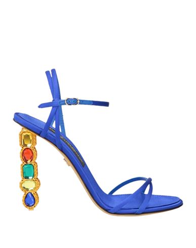 Dolce & Gabbana Woman Sandals Bright Blue Size 9.5 Textile Fibers