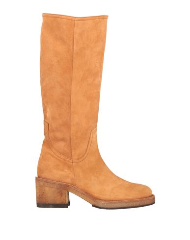 Pantanetti Woman Boot Mustard Size 8 Leather In Brown