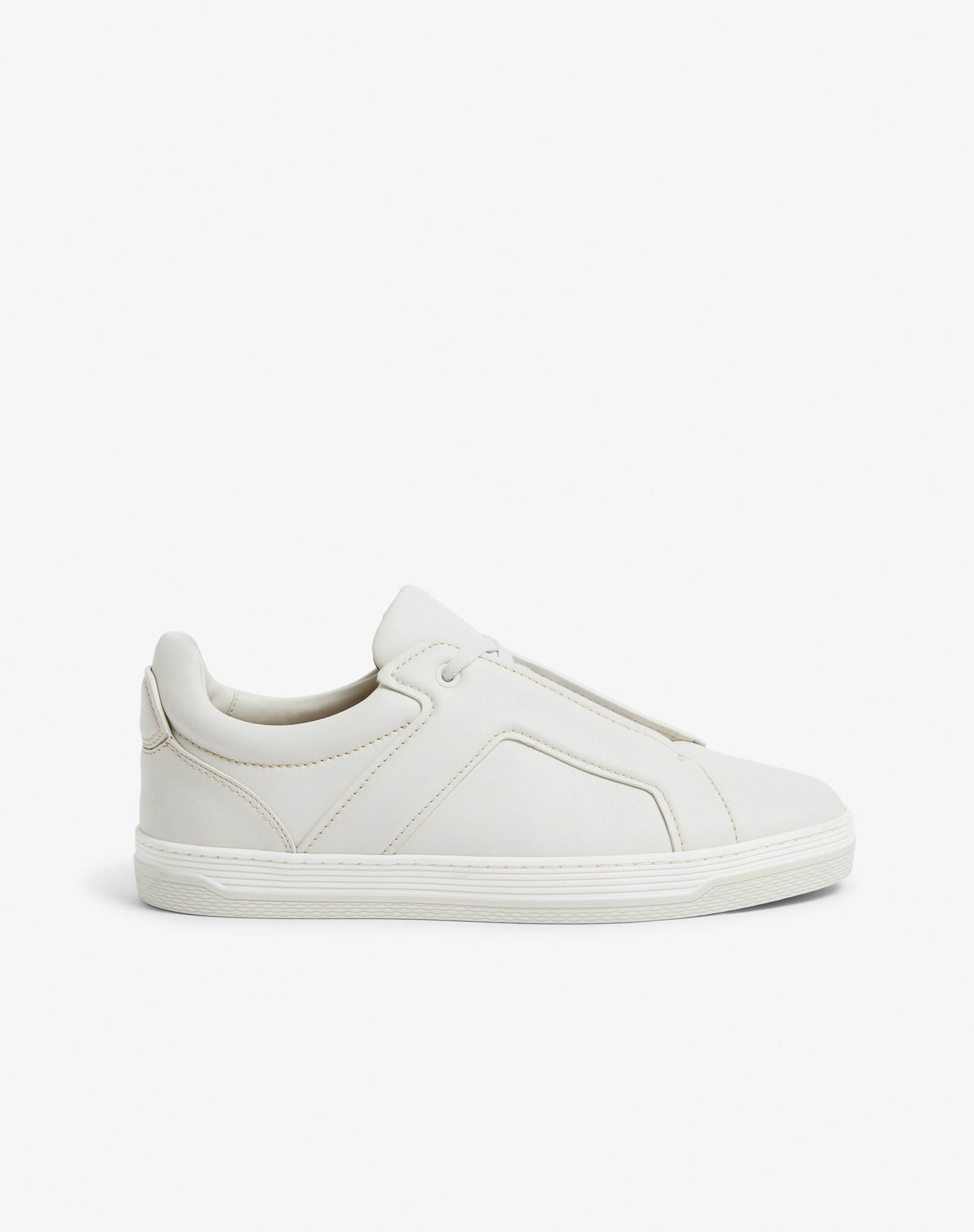 Shop Dunhill Tailored Leather Sneakers In White