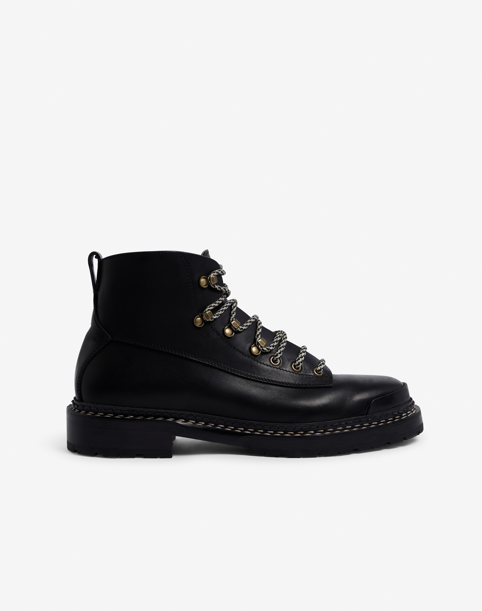 Shop Dunhill Carrington Leather Boots In Black