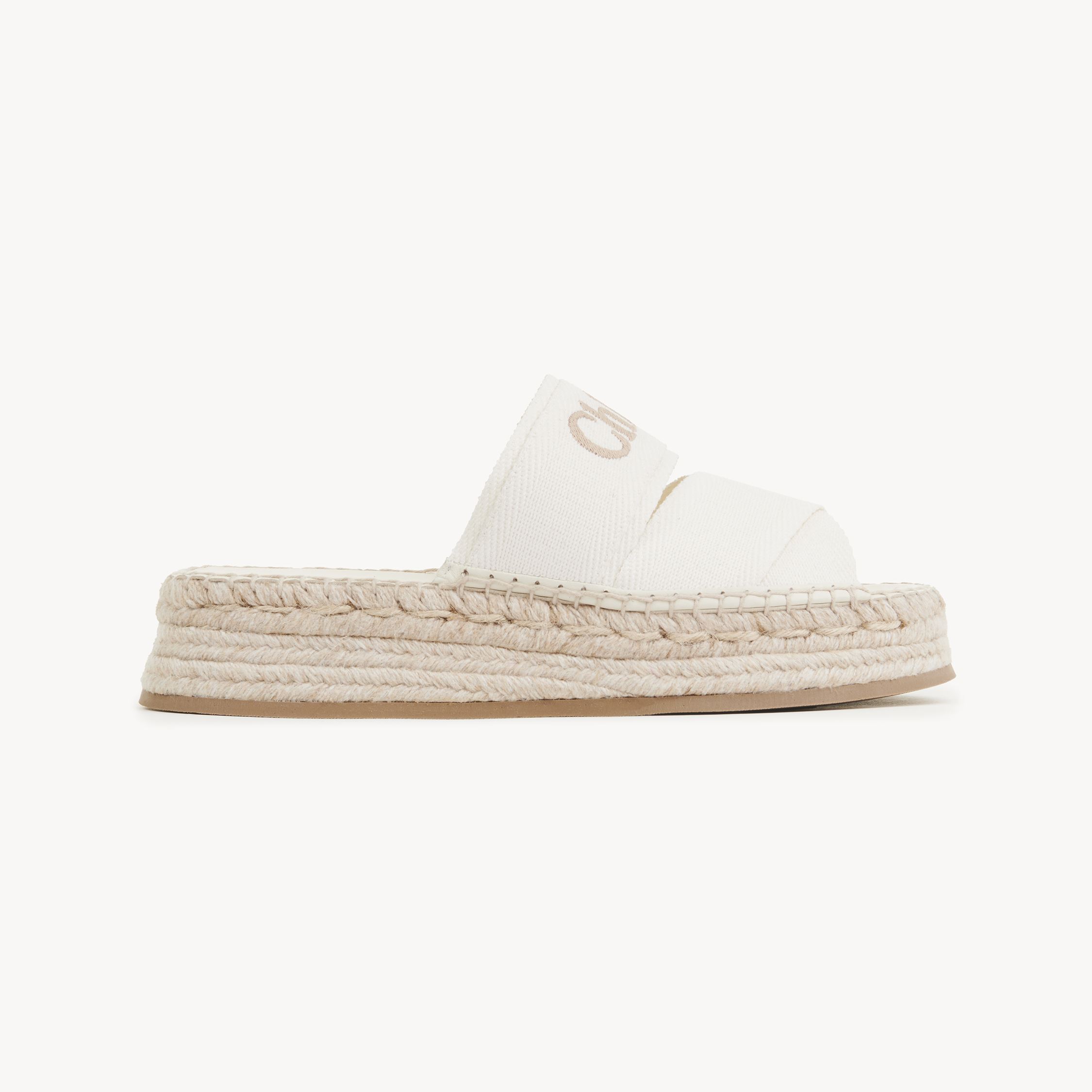 Shop Chloé Mila Slide Beige Size 8 100% Thermoplastic Polyurethane