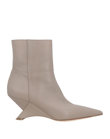 VIC MATIE VIC MATIĒ WOMAN ANKLE BOOTS TAUPE SIZE 8 LEATHER 