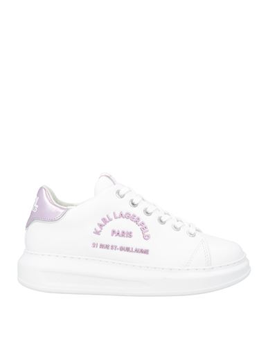 Karl Lagerfeld Woman Sneakers White Size 5 Leather