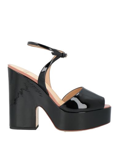 Francesco Russo Woman Sandals Black Size 6.5 Leather