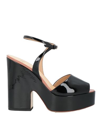 Shop Francesco Russo Woman Sandals Black Size 7 Leather