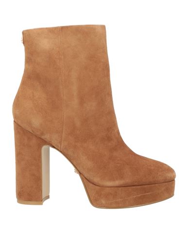 Shop Guess Woman Ankle Boots Camel Size 7 Leather In Beige
